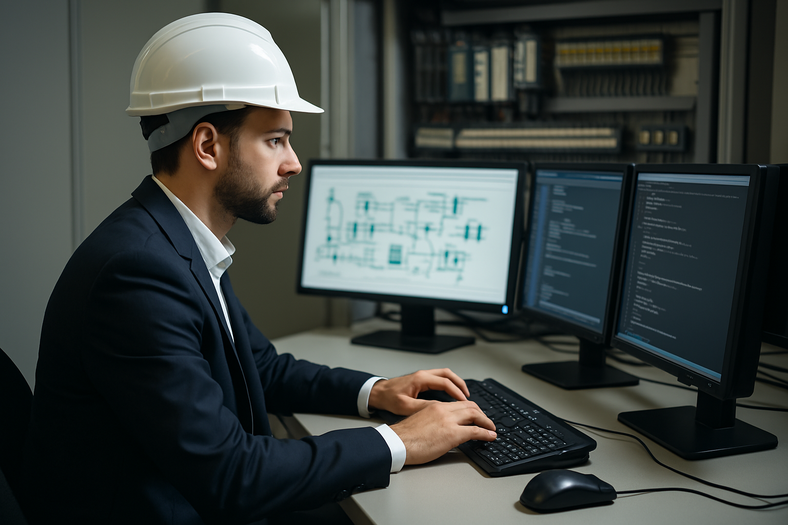 Industrial control panel illustration